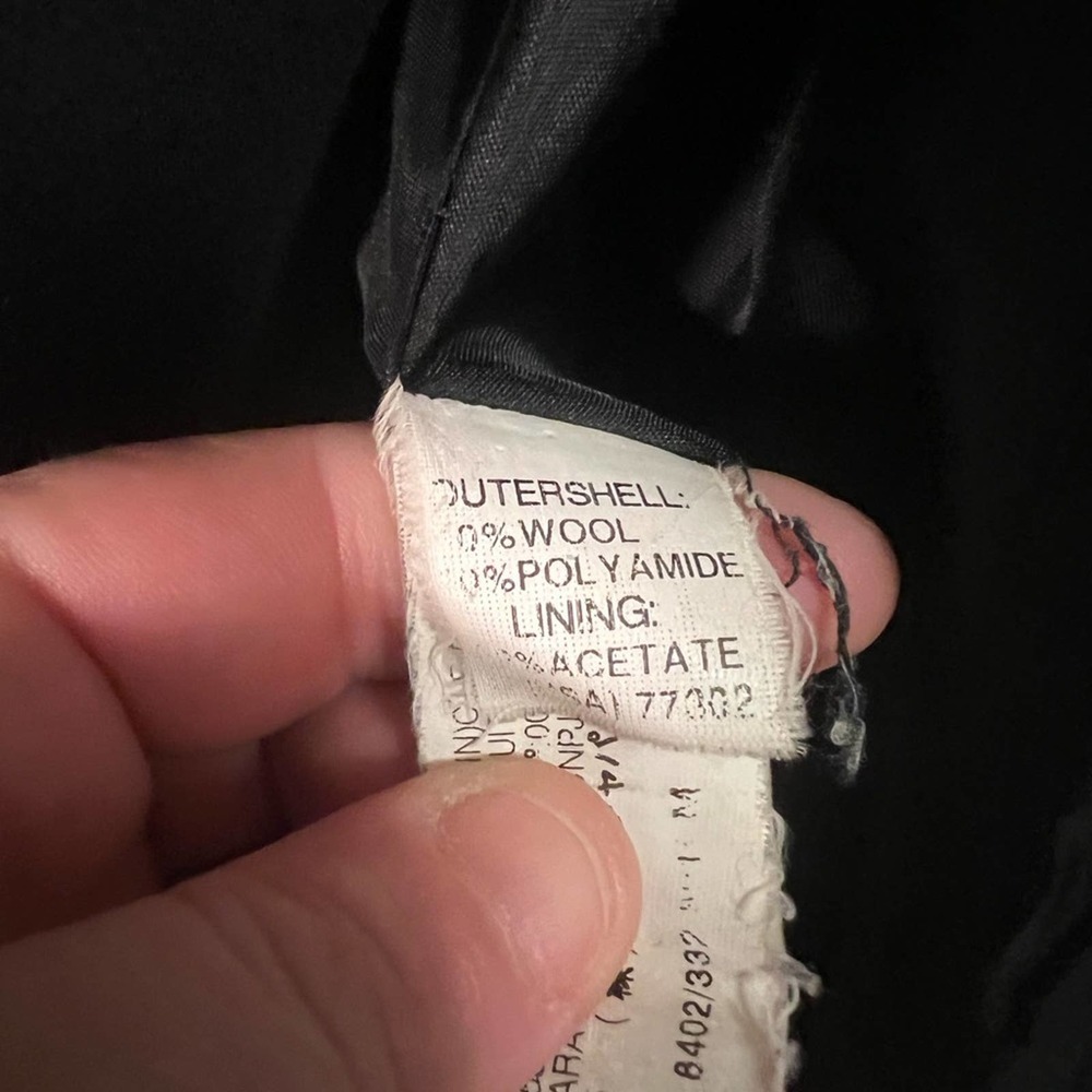 Zara Basic Dark Charcoal Grey Double Breasted Bel… - image 3